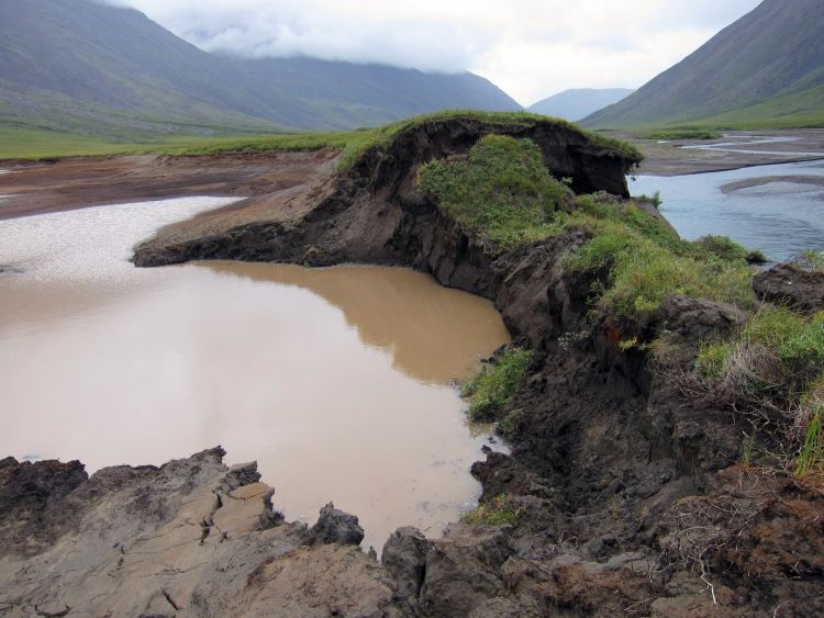 Permafrost thaw in the Arctic is reshaping lands. A lake in Gates of the Arctic drained after its bank thawed.